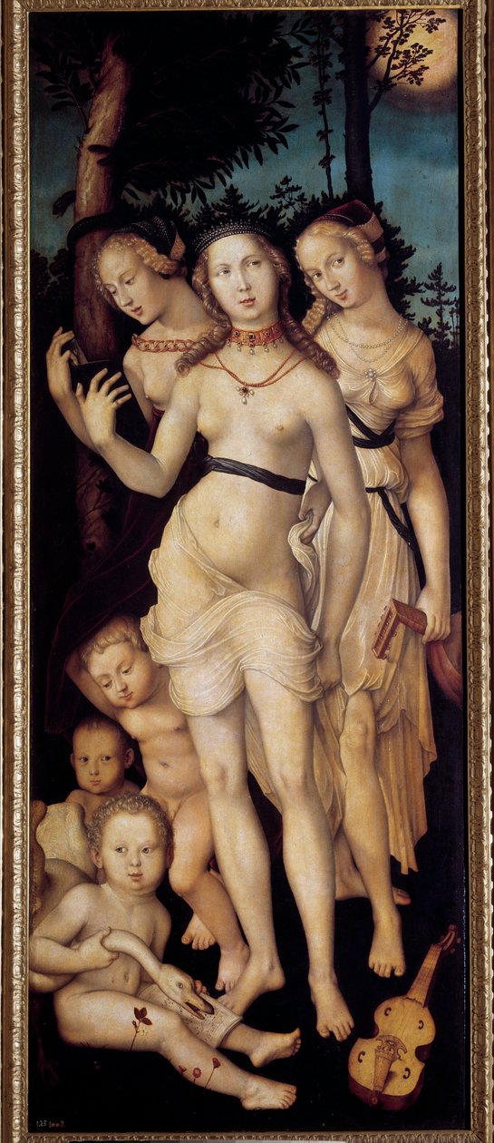Harmoni eller de tre nådene. Maleri av Grien Hans Baldung (1484-1545) Ec. Alle. av Hans Baldung Grien