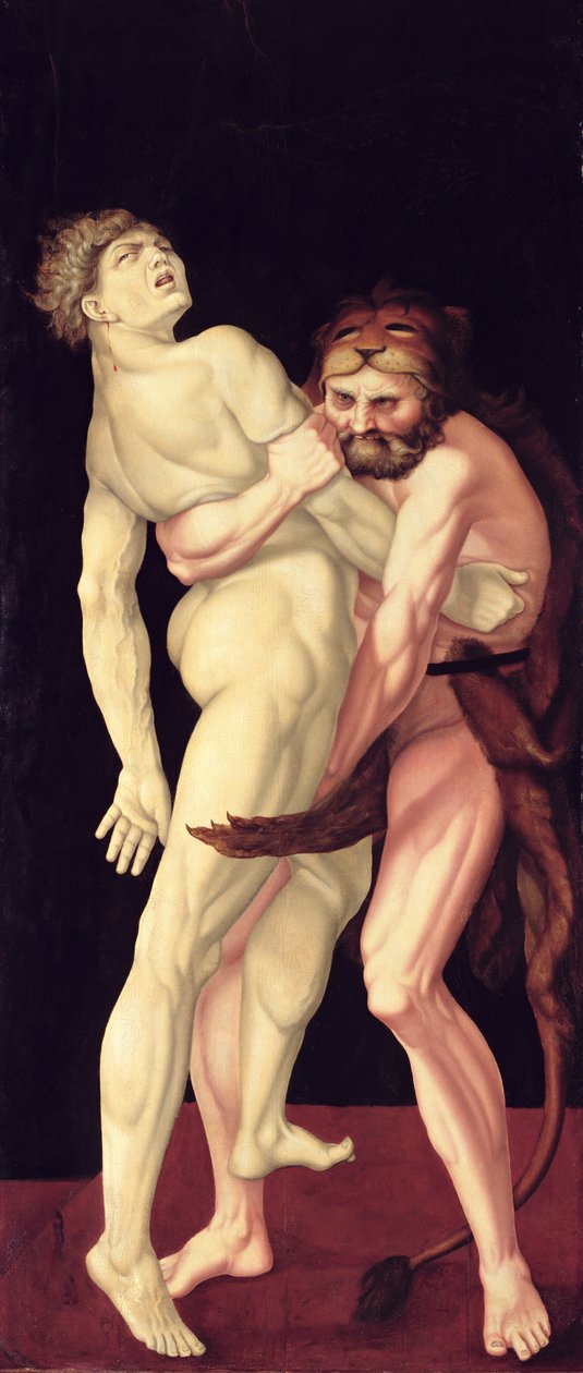Hercules og Antaeus av Hans Baldung Grien