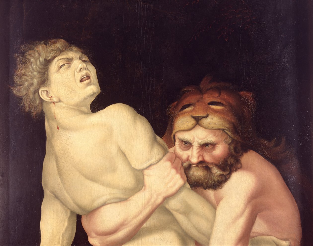Hercules og Antaeus, 1531 (detalj av 247512) av Hans Baldung Grien
