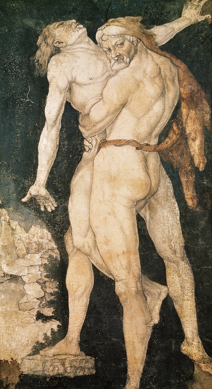 Herkules og Antaeus, ca. 1530 av Hans Baldung Grien