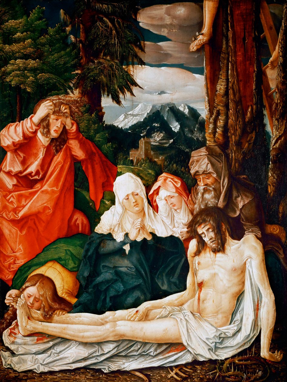 ""Lamentation sur la mort du christ"" (Klagsangen over Kristus) Peinture de Hans Baldung, dit Grien (Baldung Grien)(1484-1545) av Hans Baldung Grien