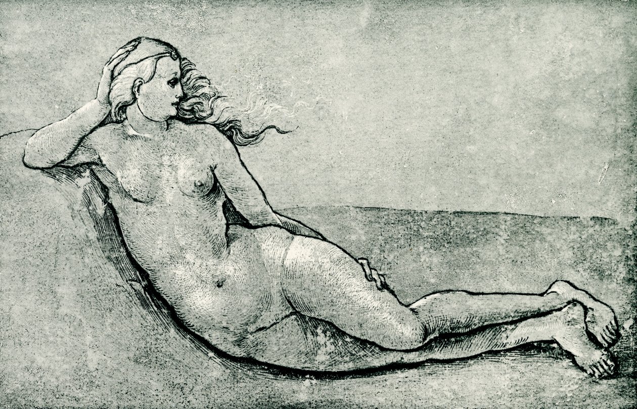 Liggende nymfe av Hans Baldung Grien