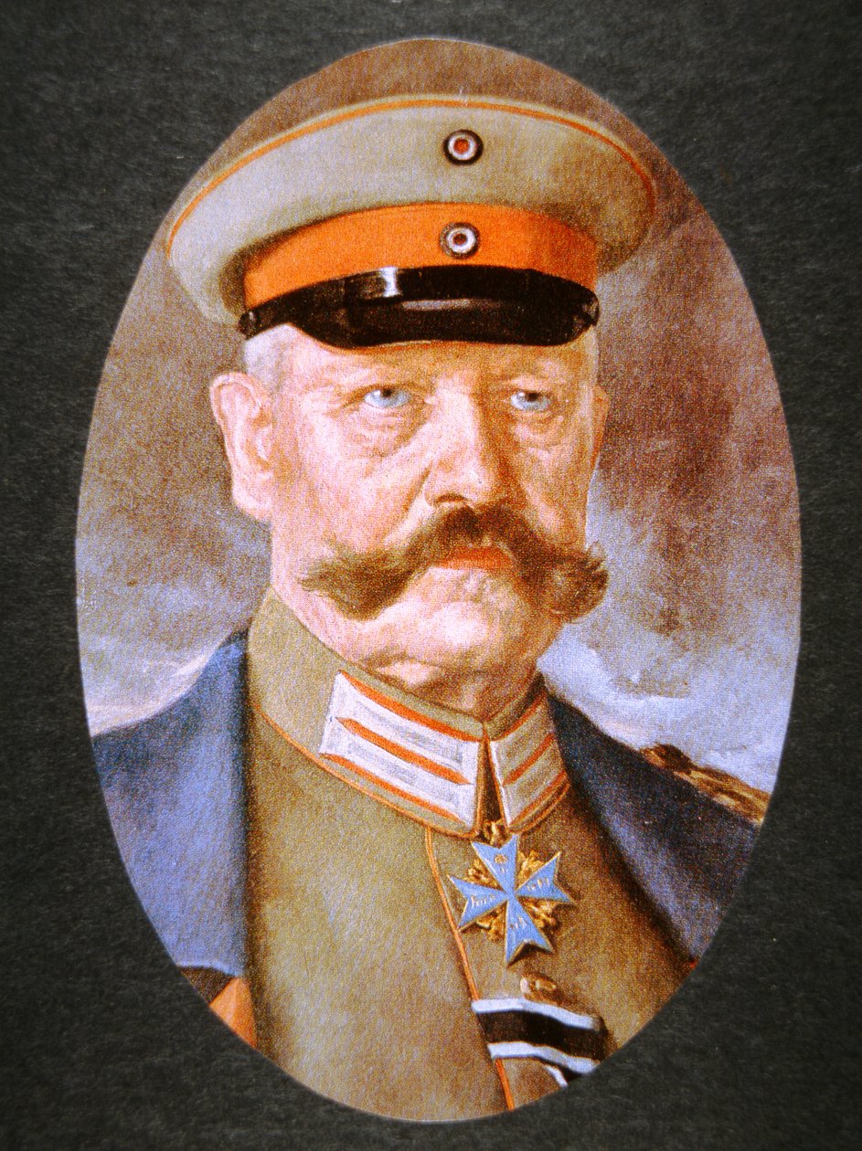 Tysk feltmarskalk Paul von Hindenburg (farge litho) av Hans Best