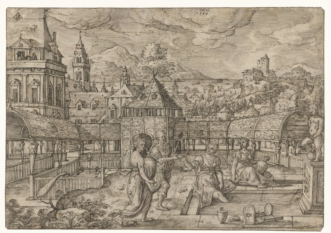 Batseba mottar budskapet fra Uria The Life of David (serietittel) av Hans Bol