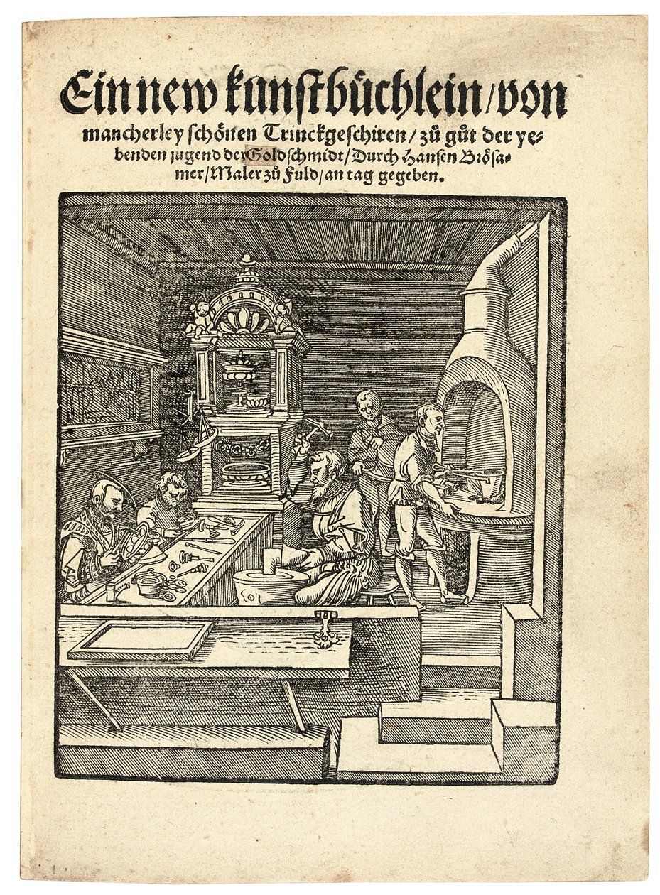 Et gullsmedverksted, ca. 1538 av Hans Brosamer