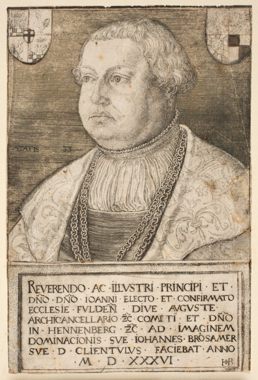 Portrett av Johann von Henneberg av Hans Brosamer