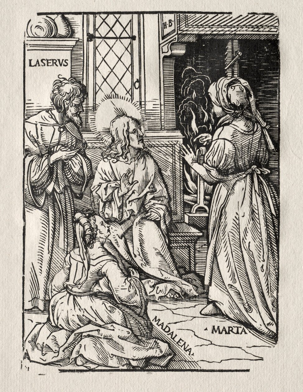 Kristus i Lasarus hus, 1510. av Hans Burgkmair