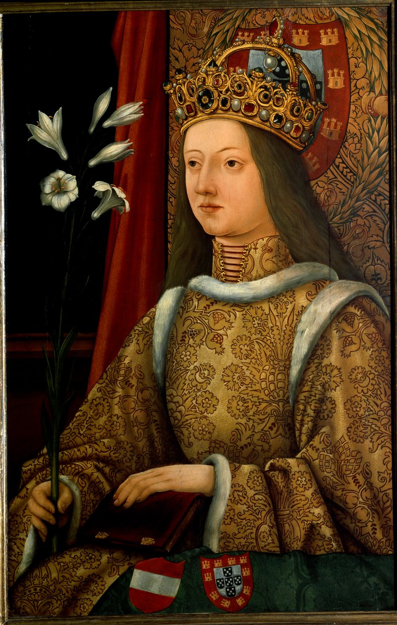 Portrett av Alienor of Portugal, etter en original fra 1468 (maleri) av Hans Burgkmair