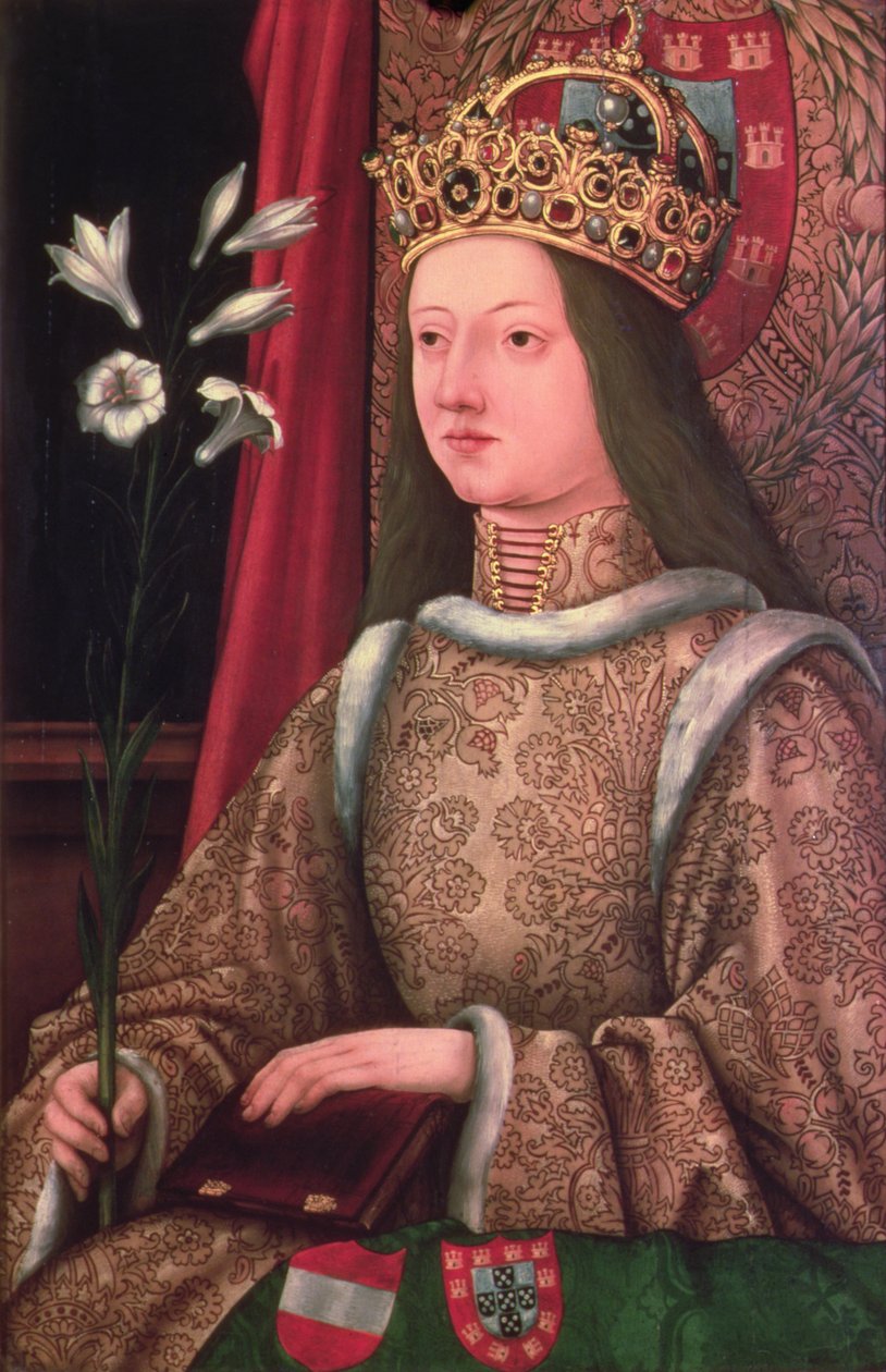 Dronning Eleanor av Portugal (143437-67) kone til Frederick III (1415-93) (kopi av tapt original, 1468 (panel) av Hans Burgkmair