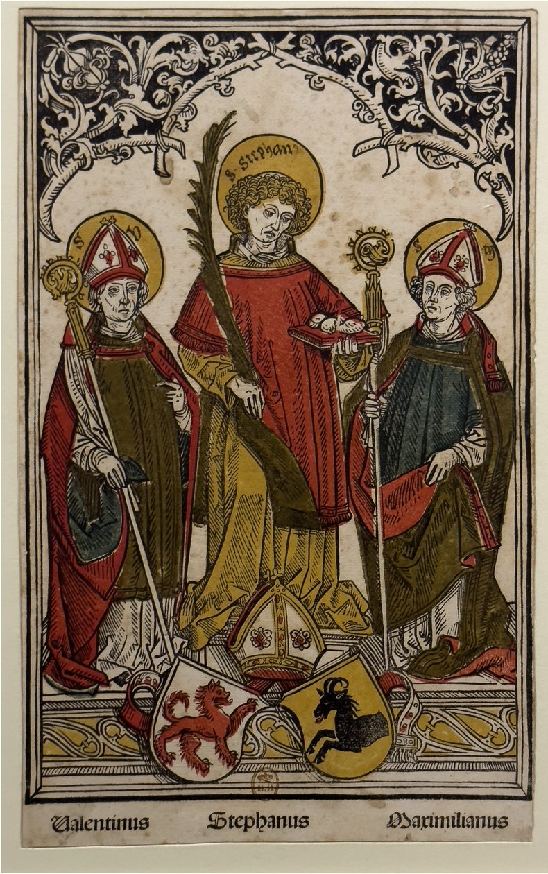Saint Valentine, Saint Stephen og Saint Maximilie av Hans Burgkmair