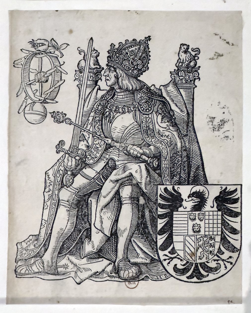 Keiseren Maximilian, ca 1509-1512 (gravering) av Hans Burgkmair