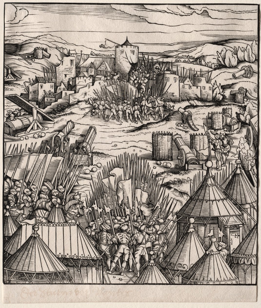 Stormingen av Nantes, 1512-1515. av Hans Burgkmair