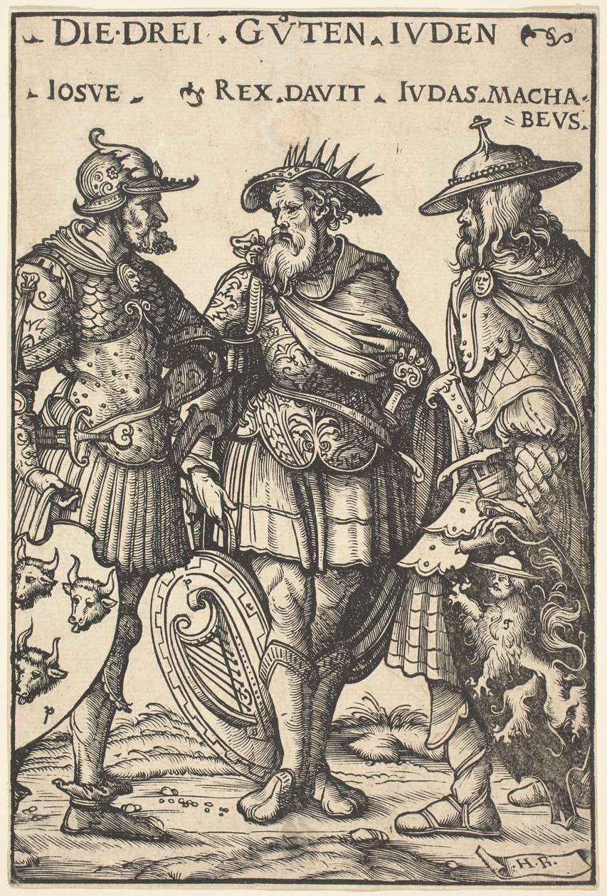 Josva, David og Judas Makkabaeus av Hans Burgkmair I