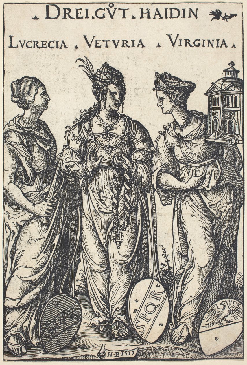 Lucretia, Veturia og Virginia av Hans Burgkmair I