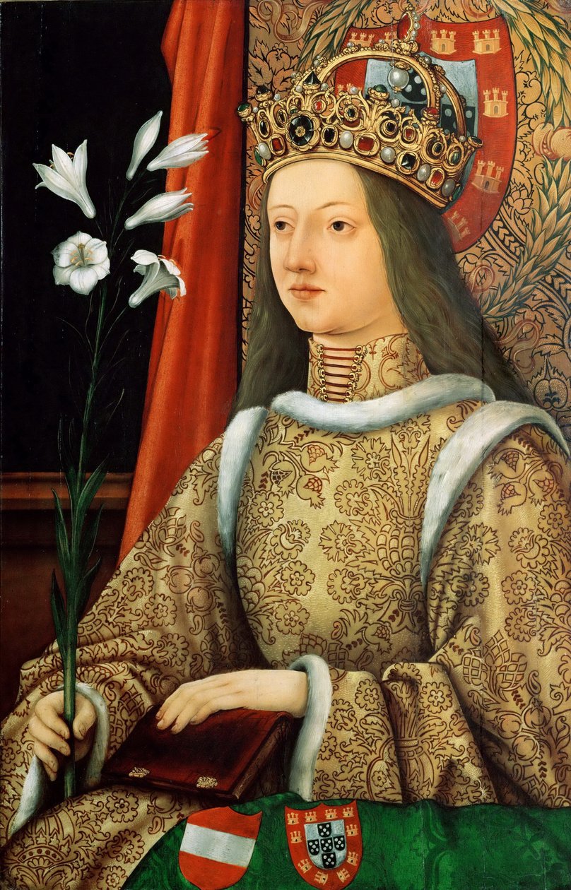 Portrett av Eleanor av Portugal 1434-1467, den hellige romerske keiserinne, etter 1468 av Hans Burgkmair the Elder