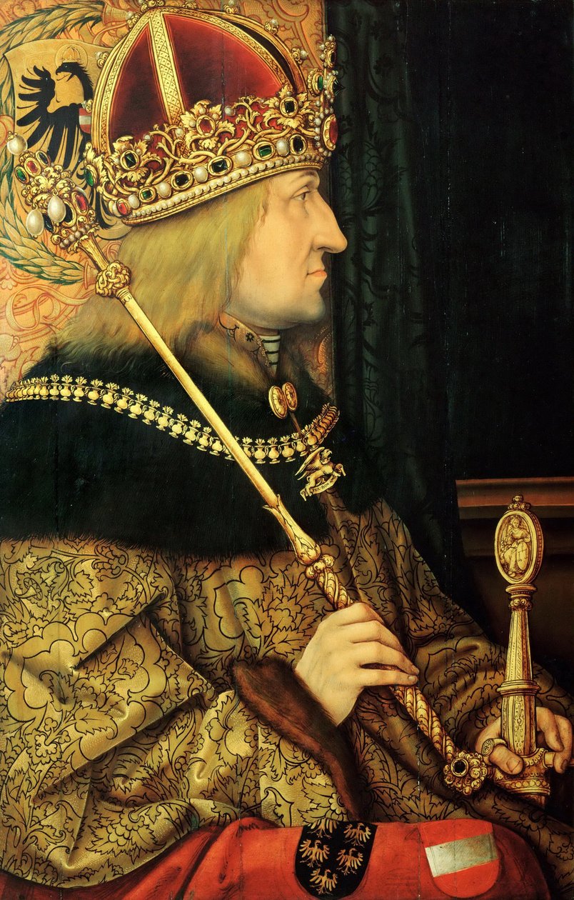 Portrett av Frederick III 1415-1493, den hellige romerske keiser, slutten av 1400-tallet av Hans Burgkmair the Elder
