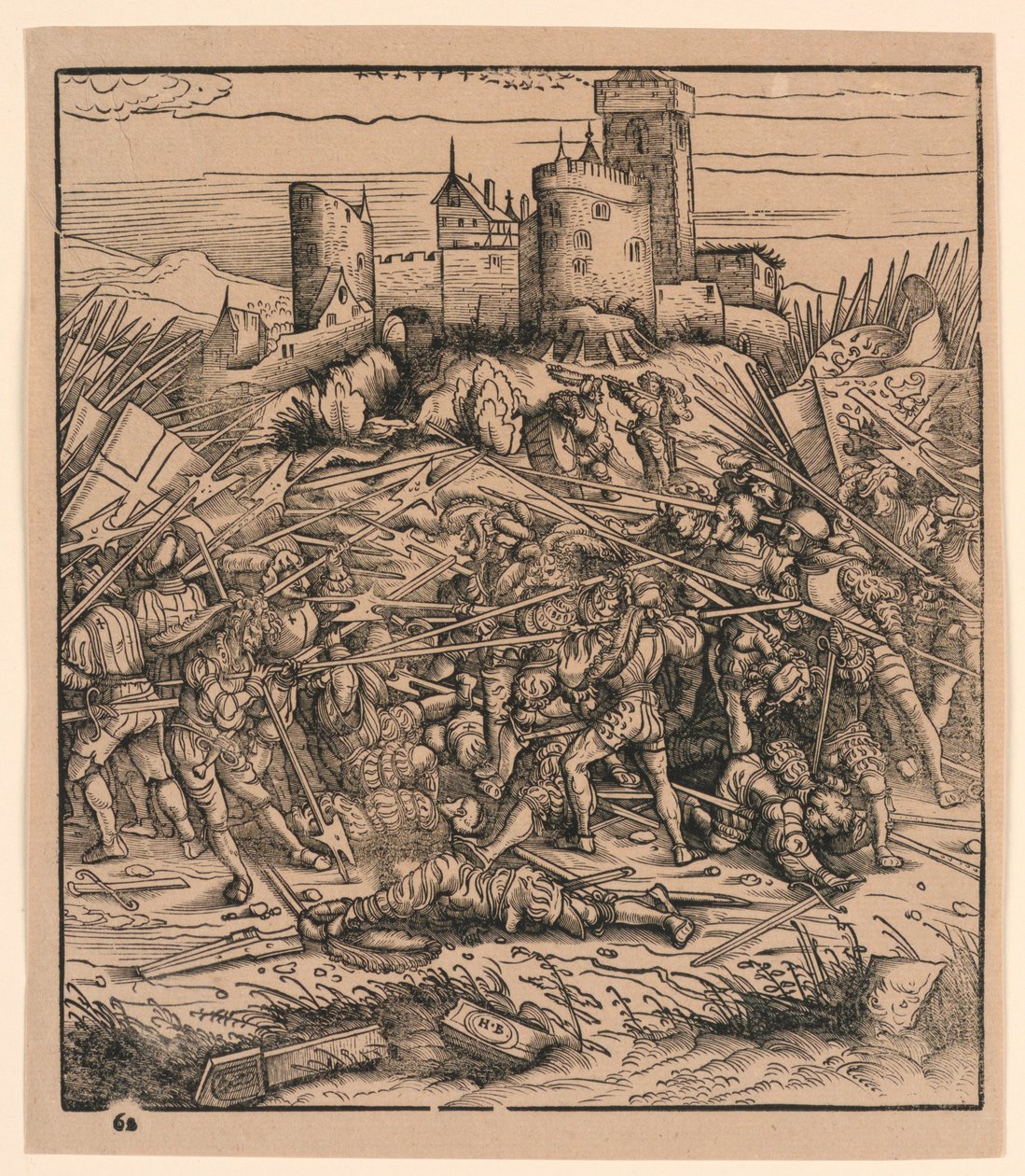 Slaget ved Nauders, fra "Der Weisskunig" av Hans Burgkmair the Elder