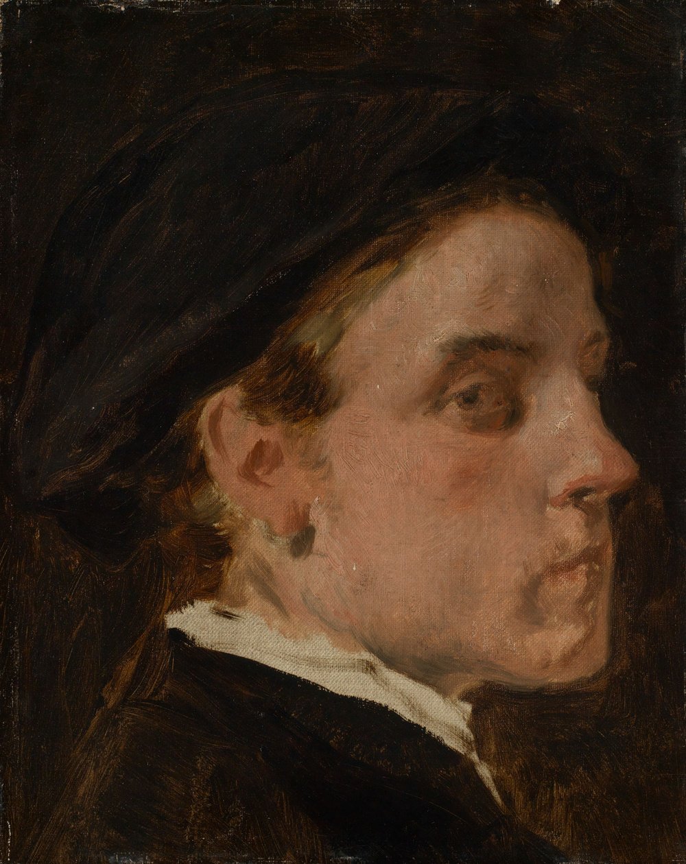 Portrettstudie av maleren Wilhelm Trübner av Hans Canon