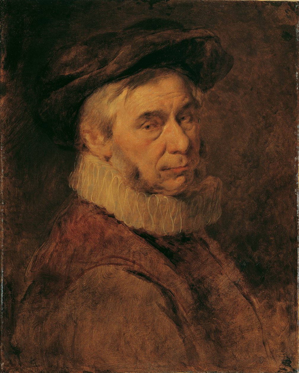 Eldre mann med ruff og skjegg av Hans Canon