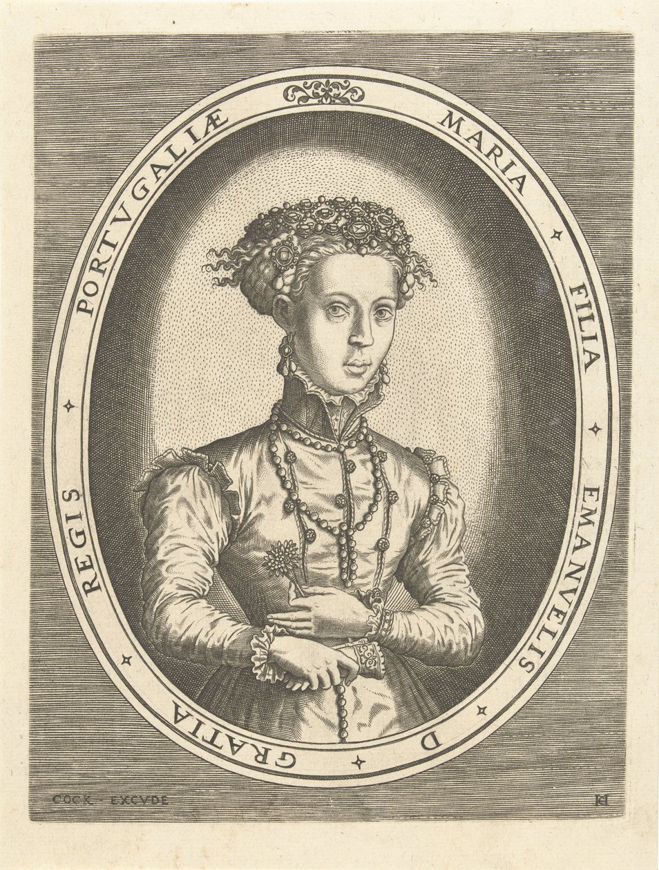 Portrett av prinsesse Maria av Portugal Europeiske kongehus (serietittel) av Hans Collaert (I)