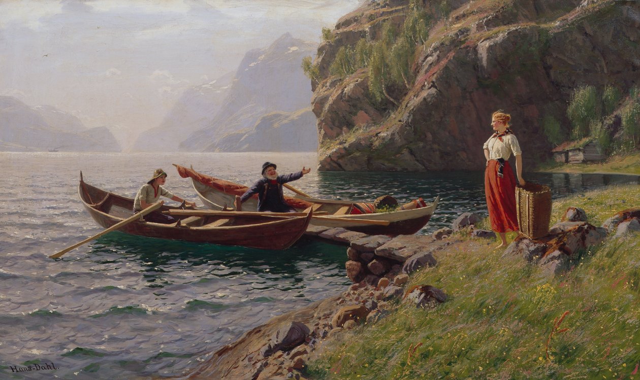 Hverdagsliv i fjordlandskapet av Hans Dahl