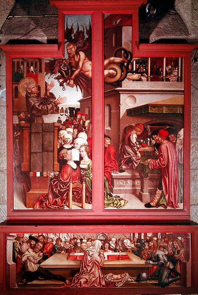 Altertavle av St. Antonius, 1506 av Hans Fries