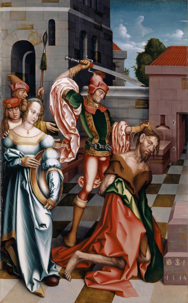 Halshuggingen av døperen Johannes, 1514 av Hans Fries