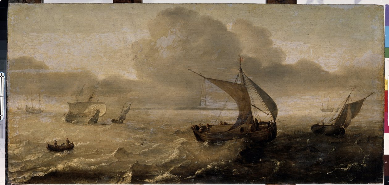 ""La tempete en mer"" (stormfullt hav) Maleri av Hans Goderis (1622-1642) Eremitasjemuseet fra 1600-tallet, St. Petersburg av Hans Goderis