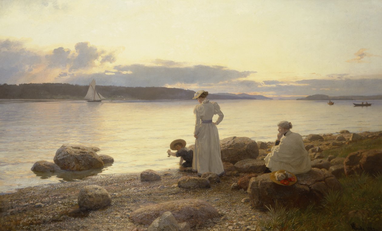 Sommernatt av Hans Gude