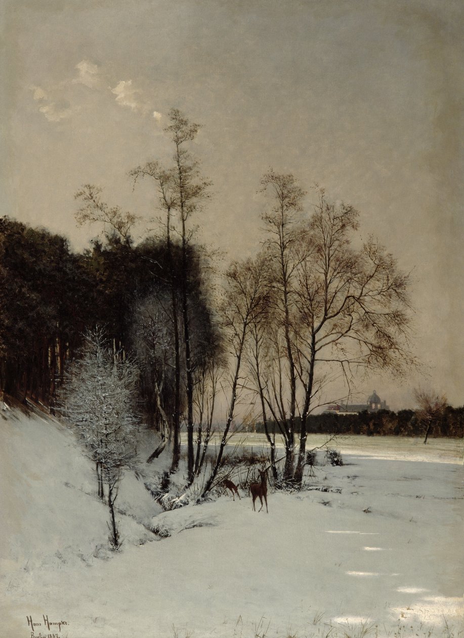 En vinterutsikt i Posen, 1887 av Hans Hampke