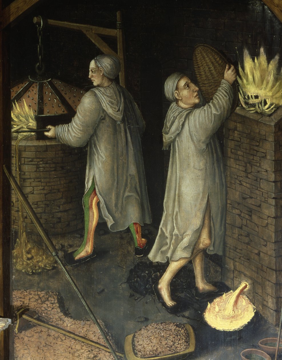 Detalj fra Gruvelandskap, 1521 av Hans Hesse