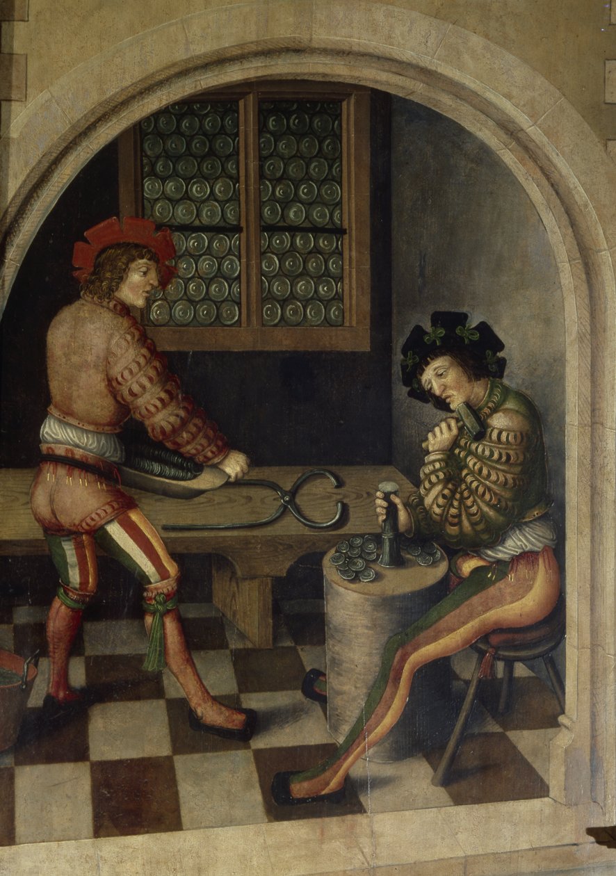 Detalj fra Gruvelandskap, 1521 av Hans Hesse