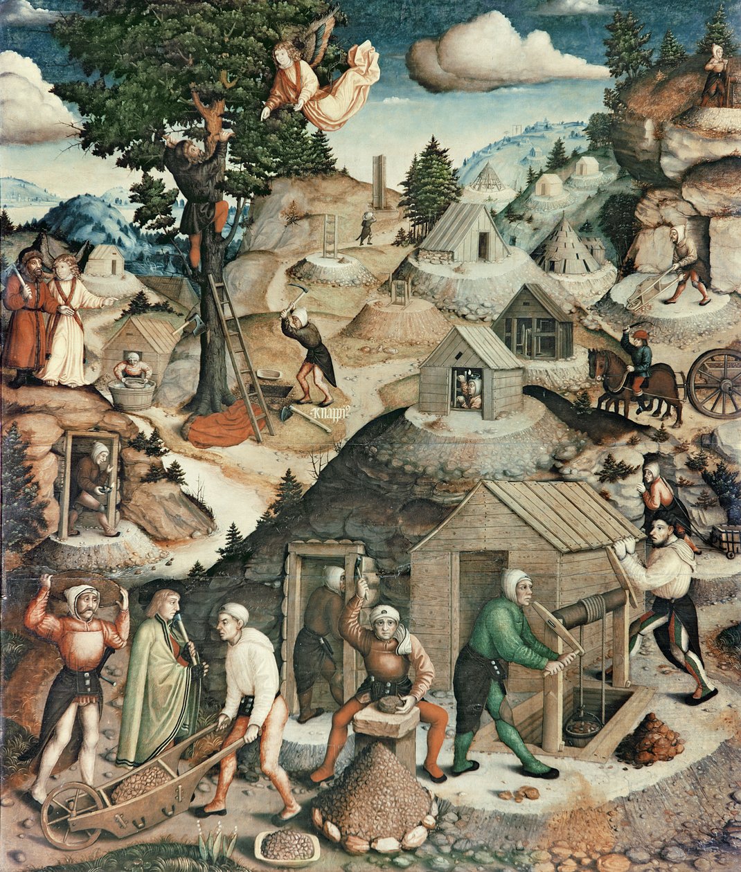 Gruvelandskap, 1521 (detalj av 308463) av Hans Hesse