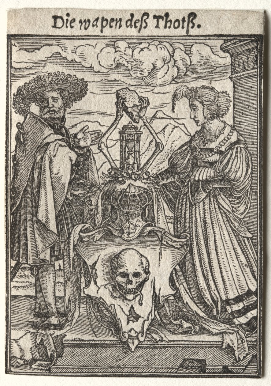 Dance of Death: The Coat of Arms of Death. av Hans Holbein