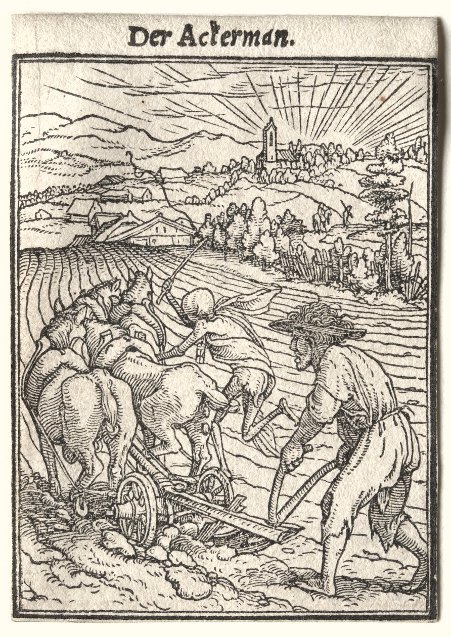 Dødedansen: Plogmannen. av Hans Holbein