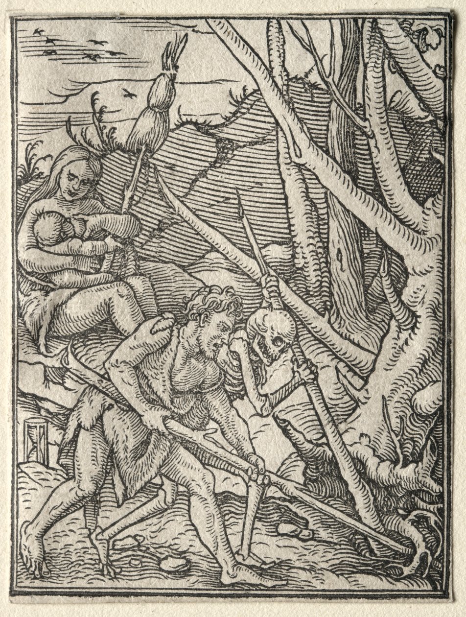 Dødsdansen: Adam Tilling the Earth. av Hans Holbein