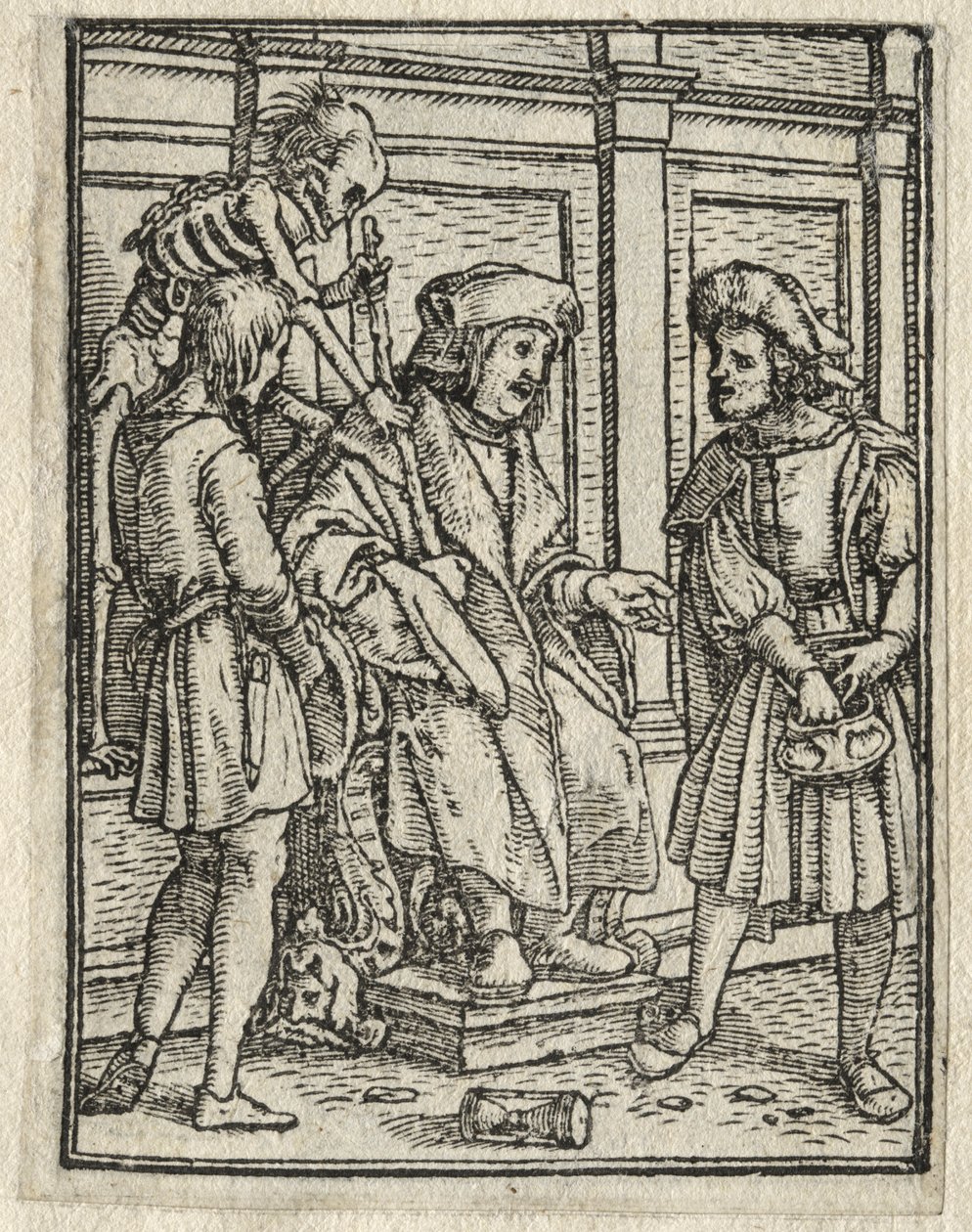 Dødsdansen: Kanonen eller Prebendary, Dommeren. av Hans Holbein