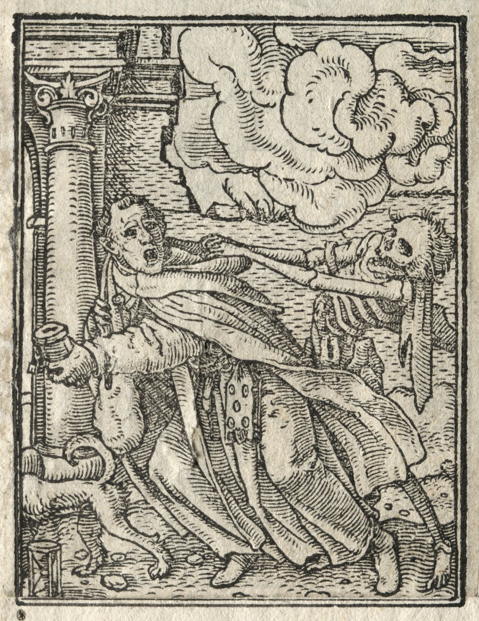 Dødsdansen: The Mendicant Friar, The Nun. av Hans Holbein