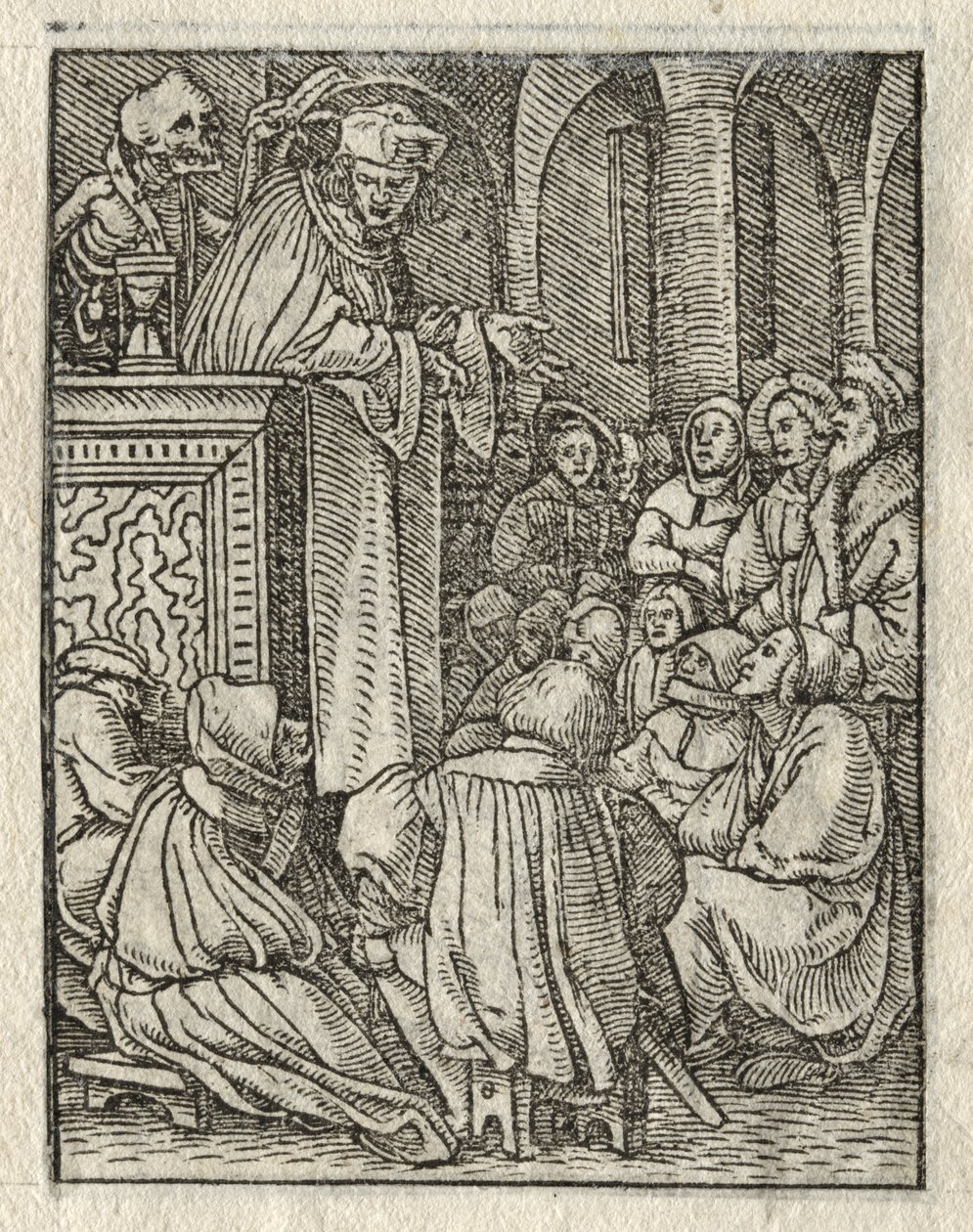 Dødedansen: Predikanten, presten. av Hans Holbein