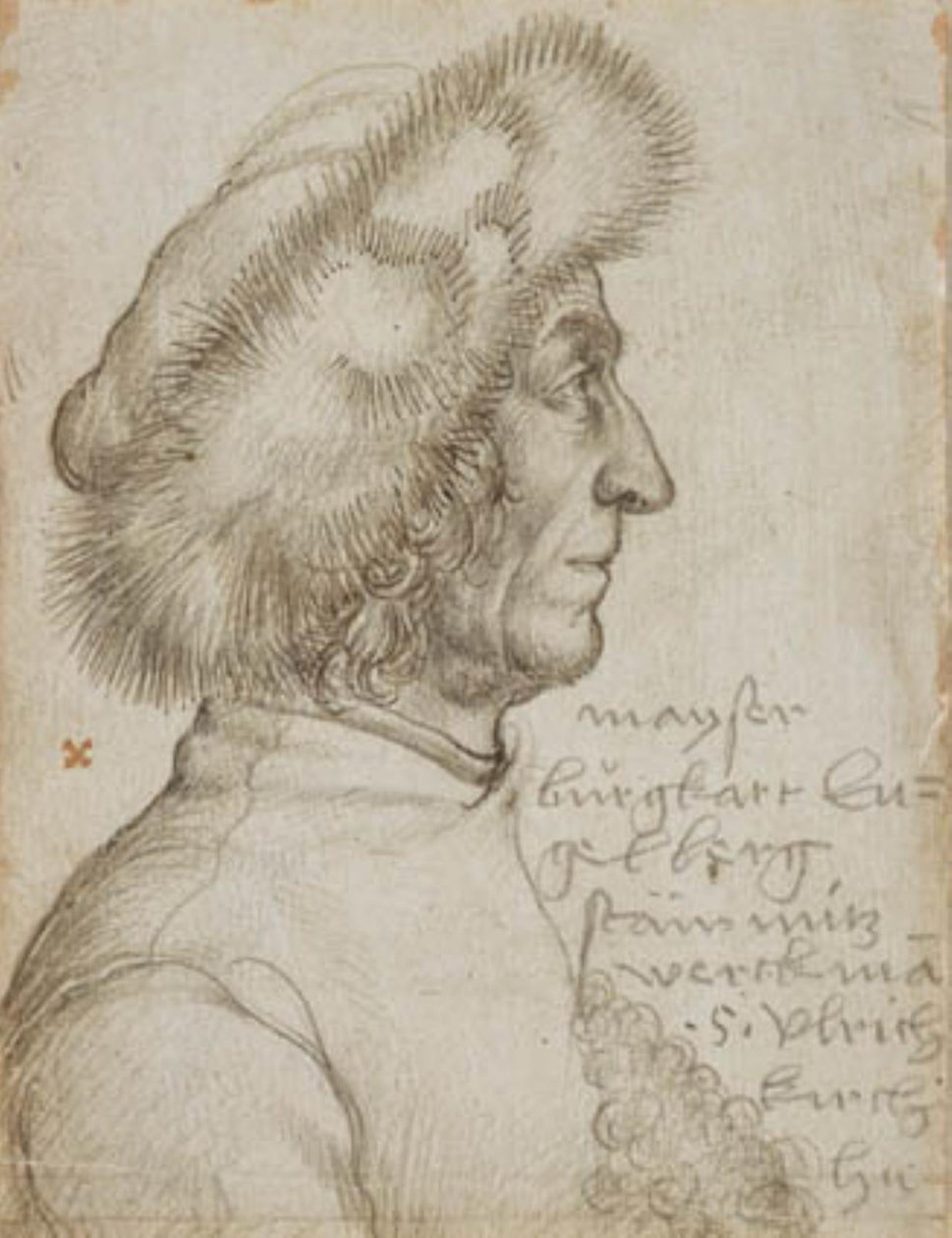 Portrett av Burghart Engelberg, byggmester i Augsburg av Hans Holbein d.Æ.