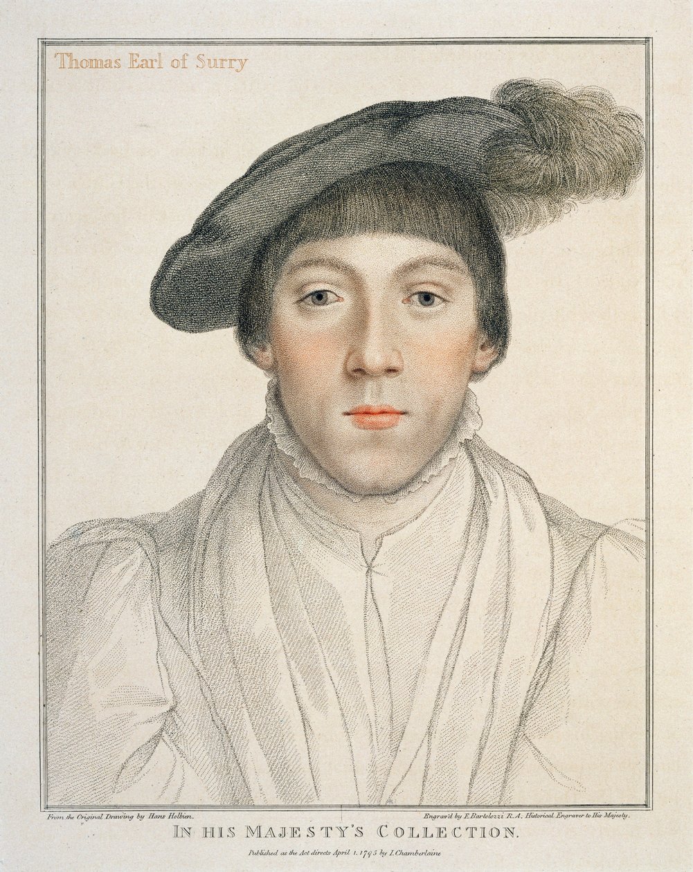 Henry Howard, jarl av Surrey, gravert av Francesco Bartolozzi, 1795 av Hans Holbein der Jüngere