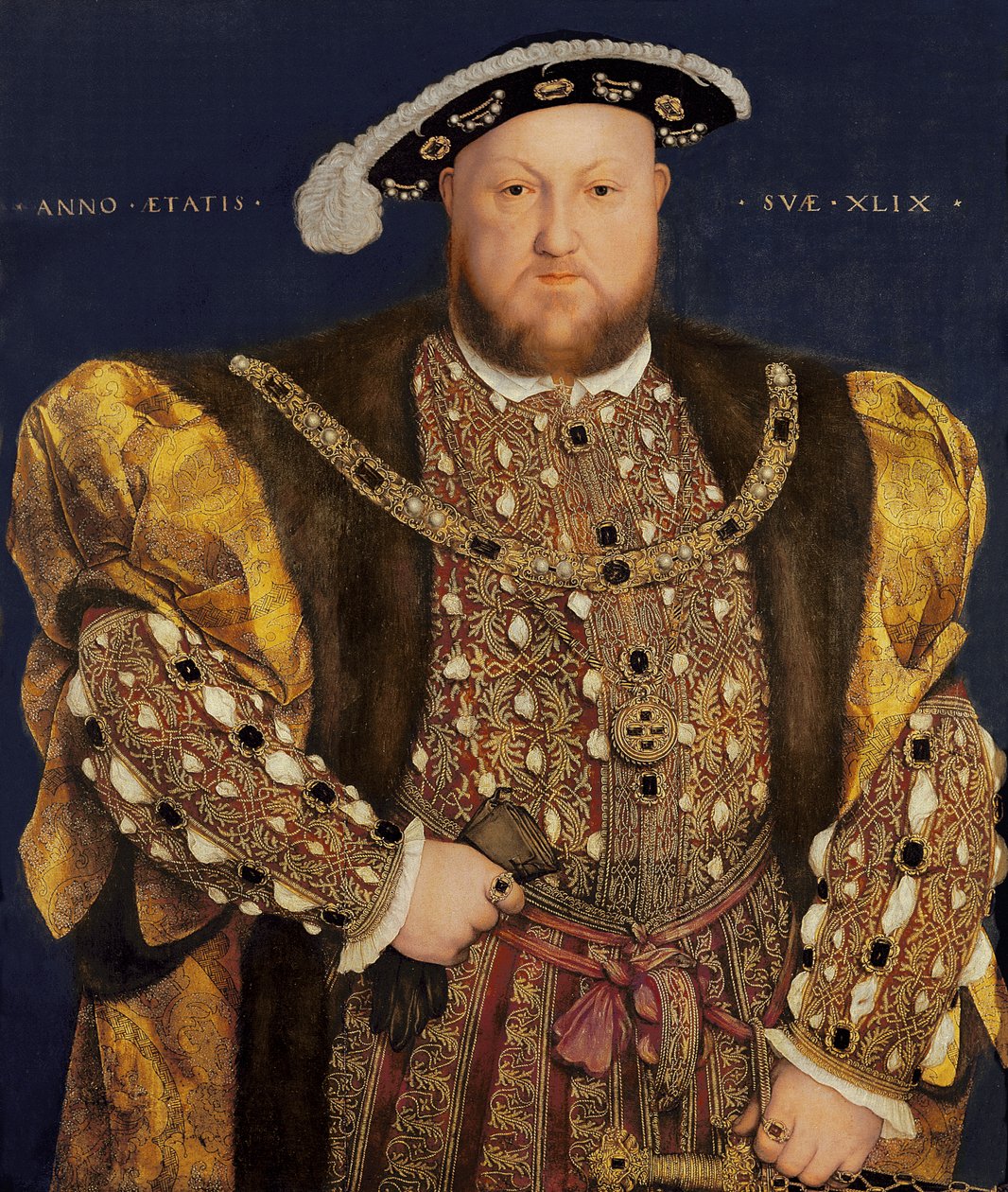 Portrett av Henry VIII (1491-1547) 49 år gammel, 1540 av Hans Holbein der Jüngere