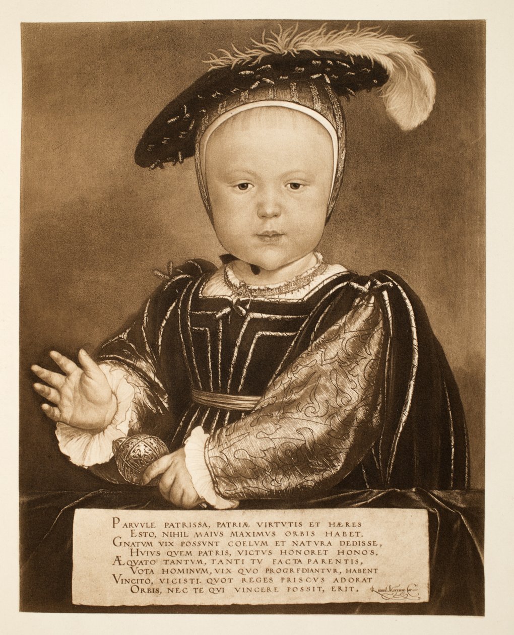 Prins Edward, senere kong Edward VI, ca. 1540, pub. 1902 (kollotype) av Hans Holbein der Jüngere