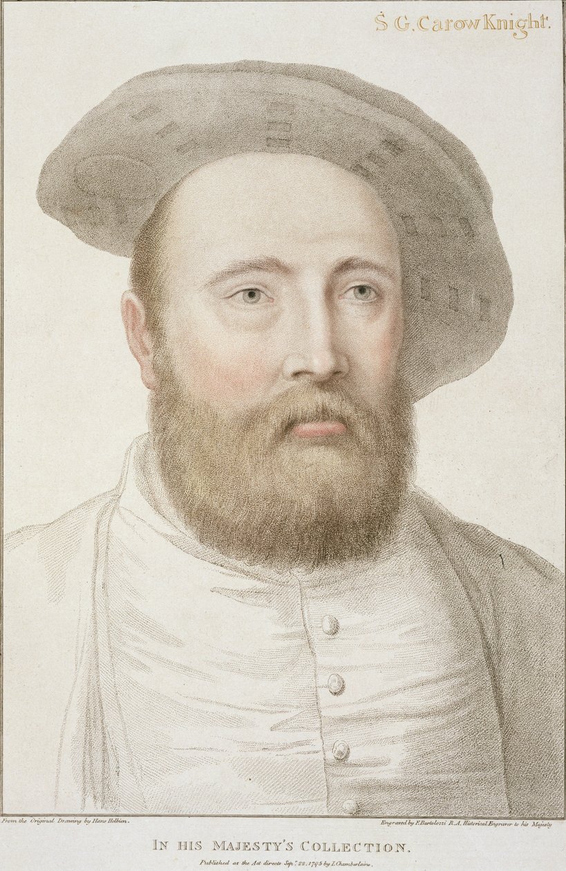 Sir George Carew (f.v.t. 1514) gravert av Francesco Bartolozzi (1727-1815), 1795 av Hans Holbein der Jüngere