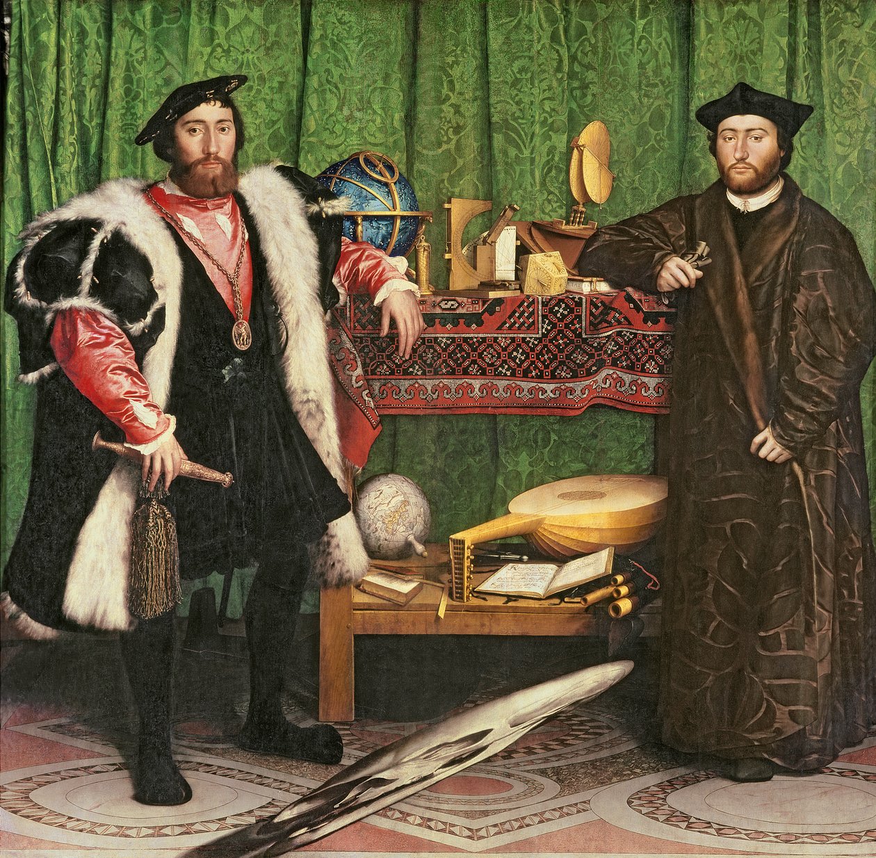 Ambassadørene, 1533 av Hans Holbein der Jüngere
