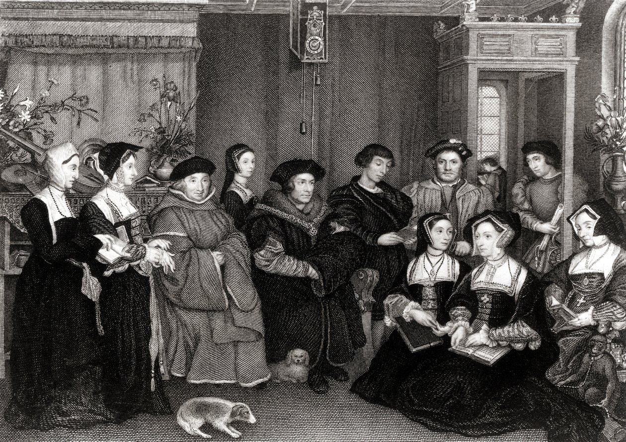 Familien til Thomas More (1478-1535), kansler i England av Hans Holbein der Jüngere