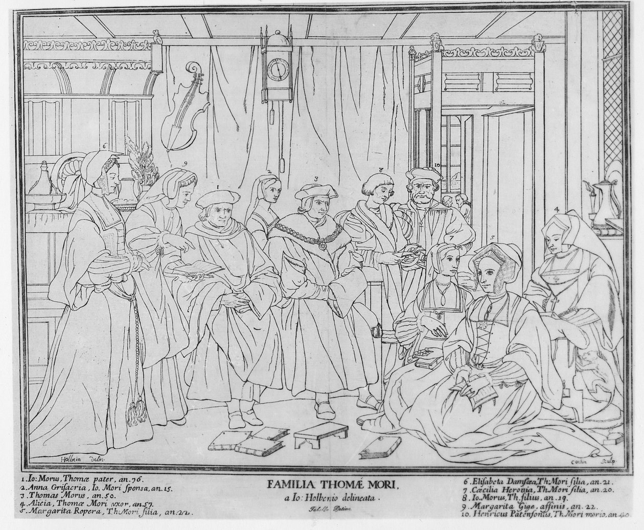 Familien til Thomas More (1478-1535), kansler i England, gravert av Christian de Mechel (1737-1817) 1787 (se 131242) av Hans Holbein der Jüngere