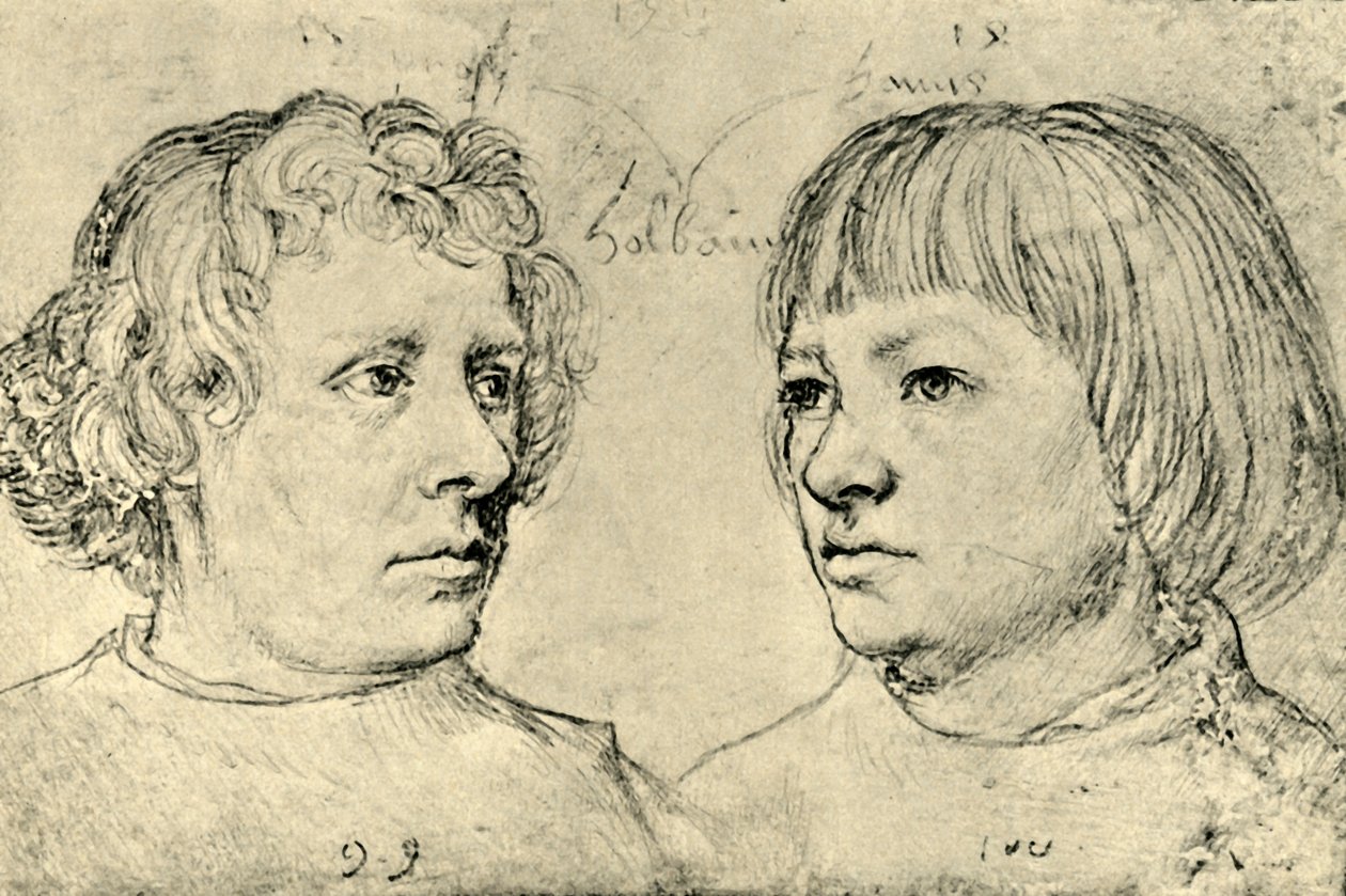 Ambrosius og Hans, kunstnerens sønner, 1511, 1943. av Hans Holbein the Elder