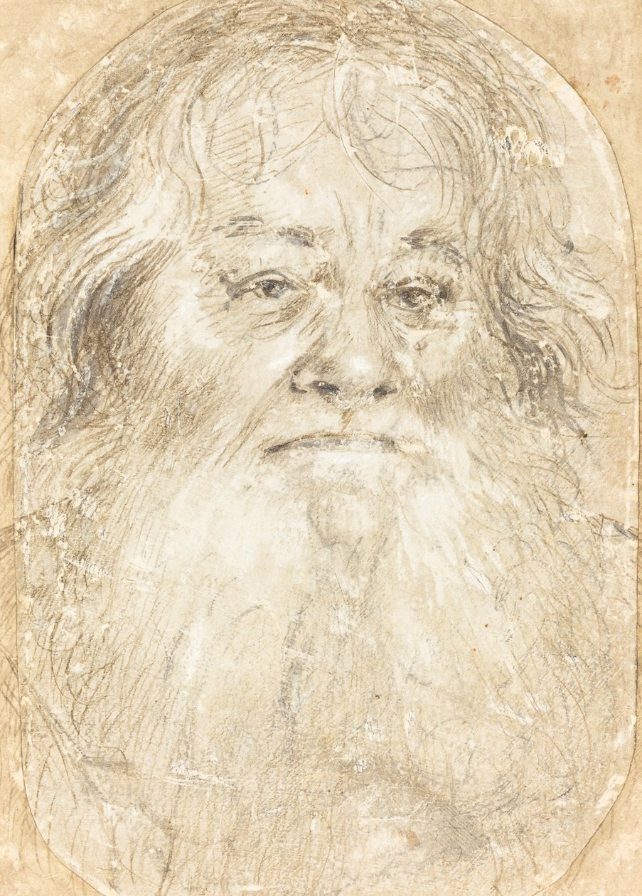 Studie av en skjegget mann [verso] av Hans Holbein the Elder