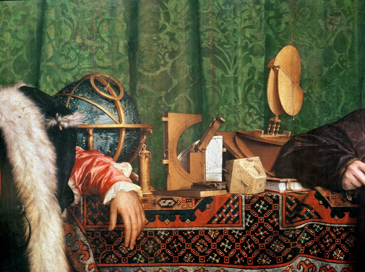 Ambassadørene, detalj av de astronomiske instrumentene, 1533 olje på panel detalj av 4147 av Hans Holbein the Elder